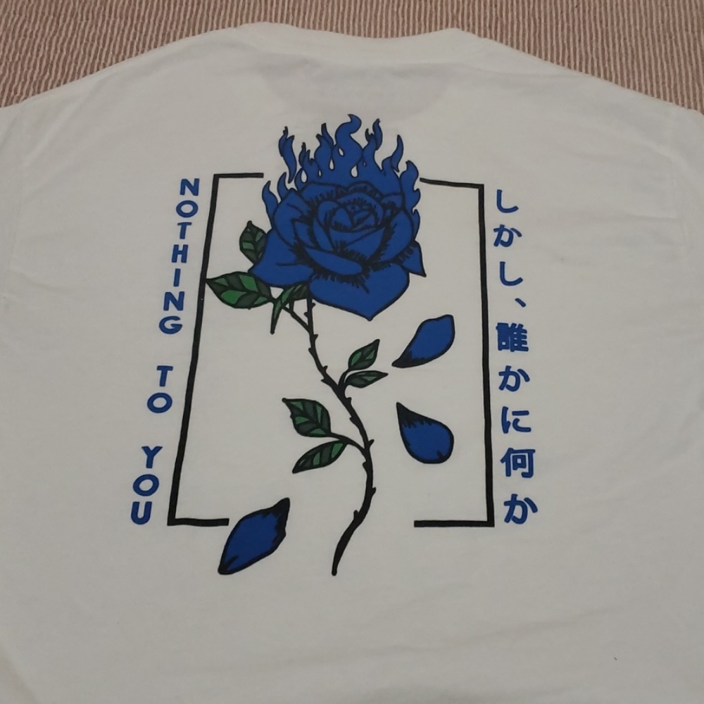 EMPYRE long sleeve blue rose w/flames